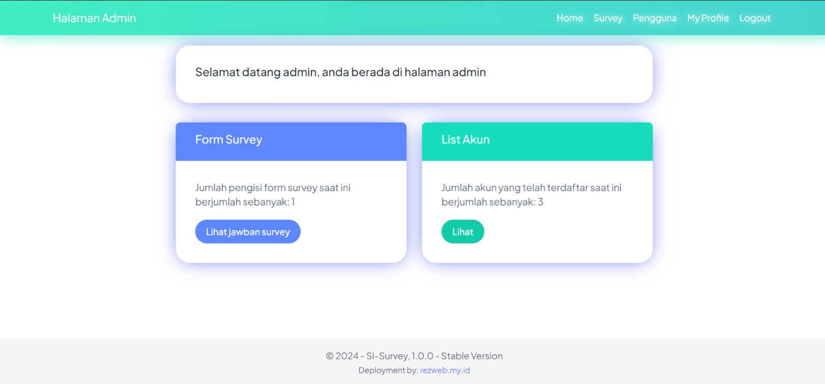 SI-Survey Web APP