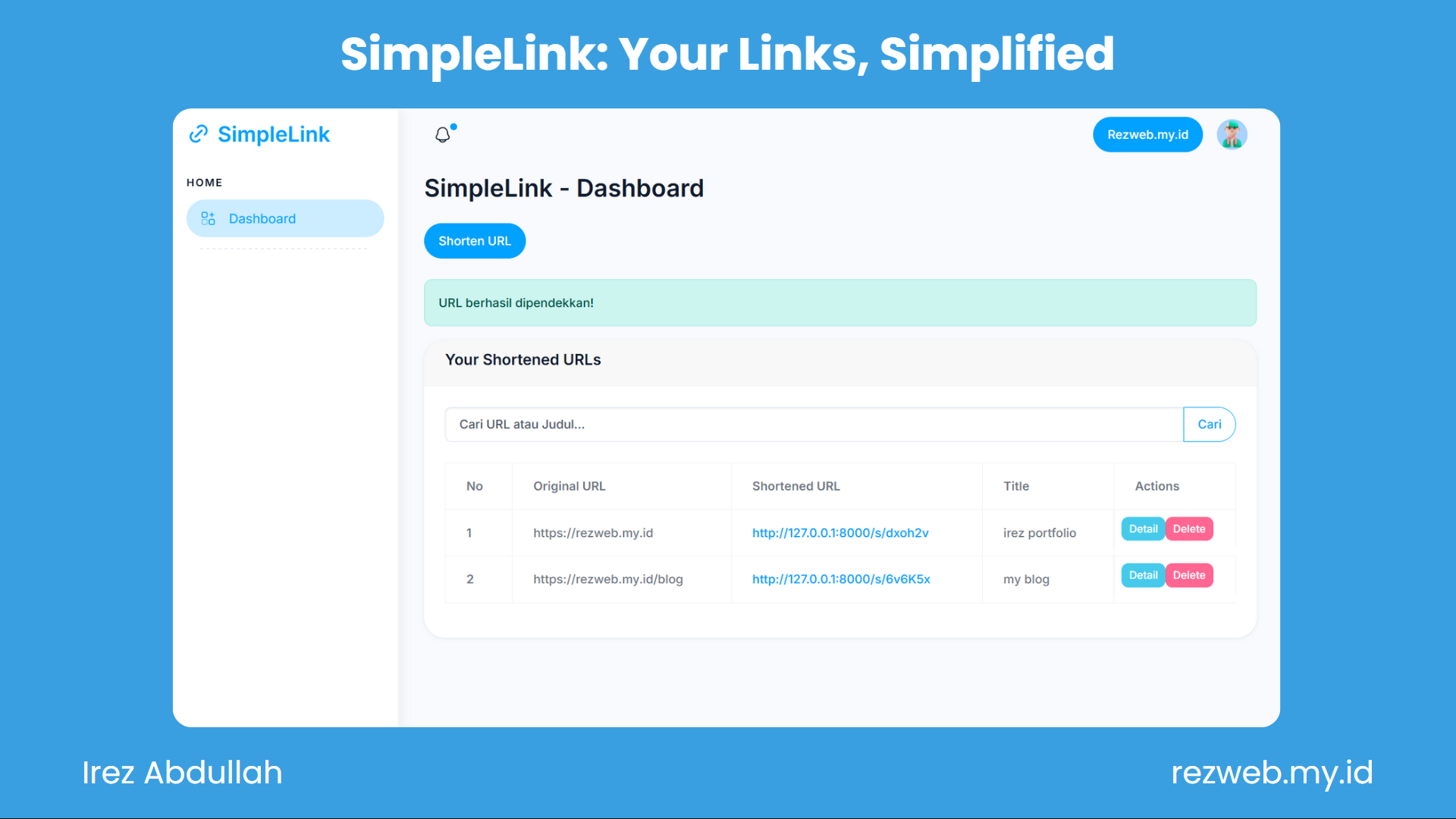 Aplikasi Pemendek Link Sederhana dengan Laravel